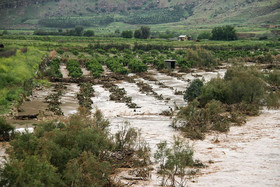 وقوع سیل در پل دختر - لرستان